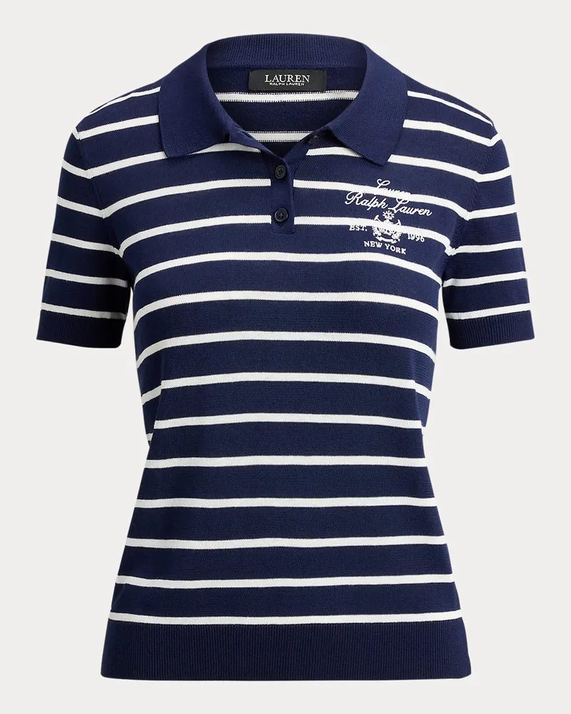 Ralph Lauren Gestreifter Polo-Pullover mit Baumwolle Blue