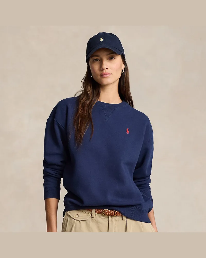 Ralph Lauren Rundhals-Sweatshirt aus Fleece Blue