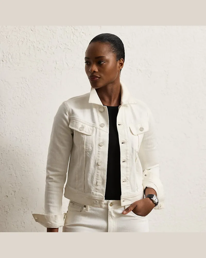 Ralph Lauren Truckerjacke Rigby aus Denim White