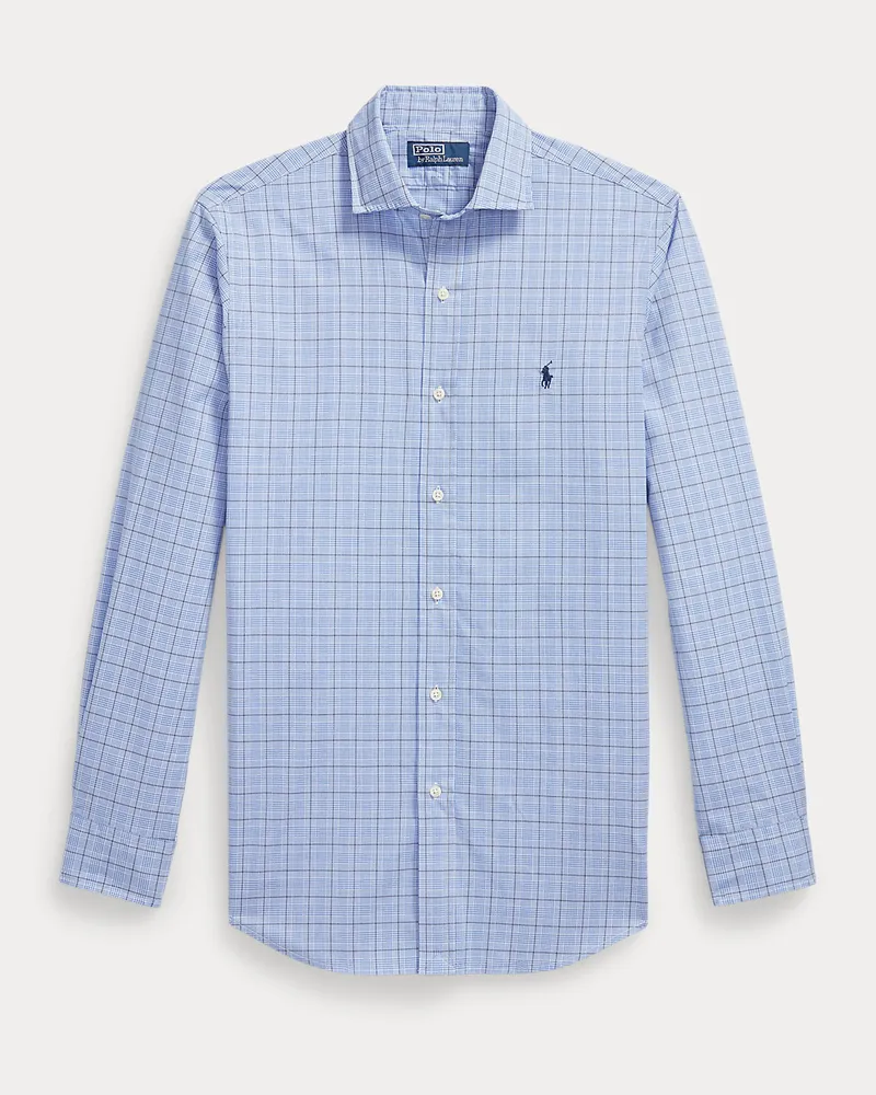 Ralph Lauren Custom-Fit Karohemd aus Popeline White