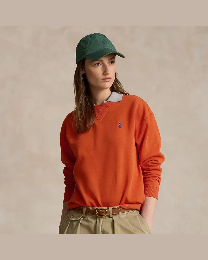 Ralph Lauren Rundhals-Sweatshirt aus Fleece Orange