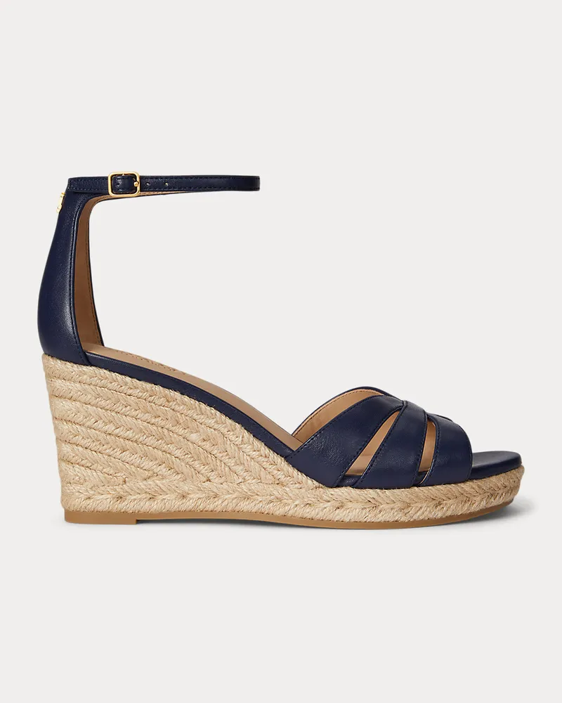Ralph Lauren Espadrille Nellie aus Nappaleder Blue