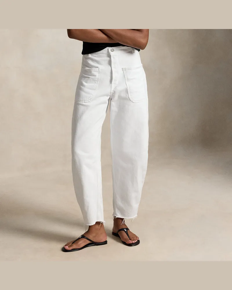 Ralph Lauren Curved-Tapered-Fit Jeans White