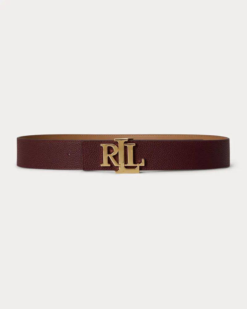 Ralph Lauren Breiter Leder-Wendegürtel mit Logo Multi