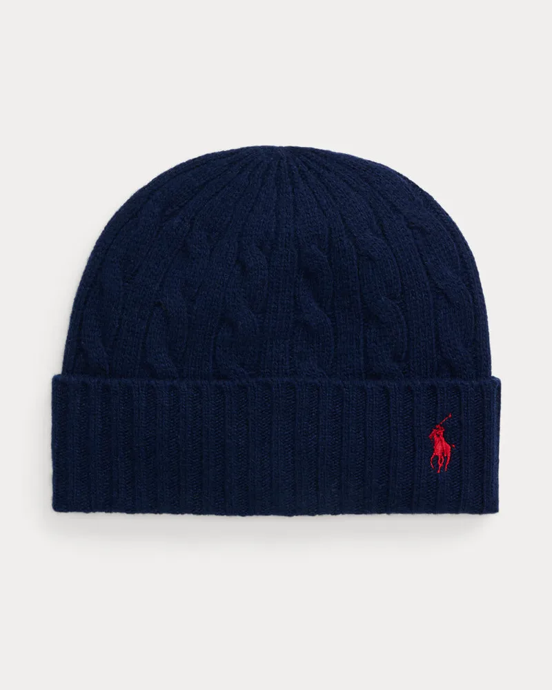Ralph Lauren Zopfmuster-Mütze mit Wolle Multi