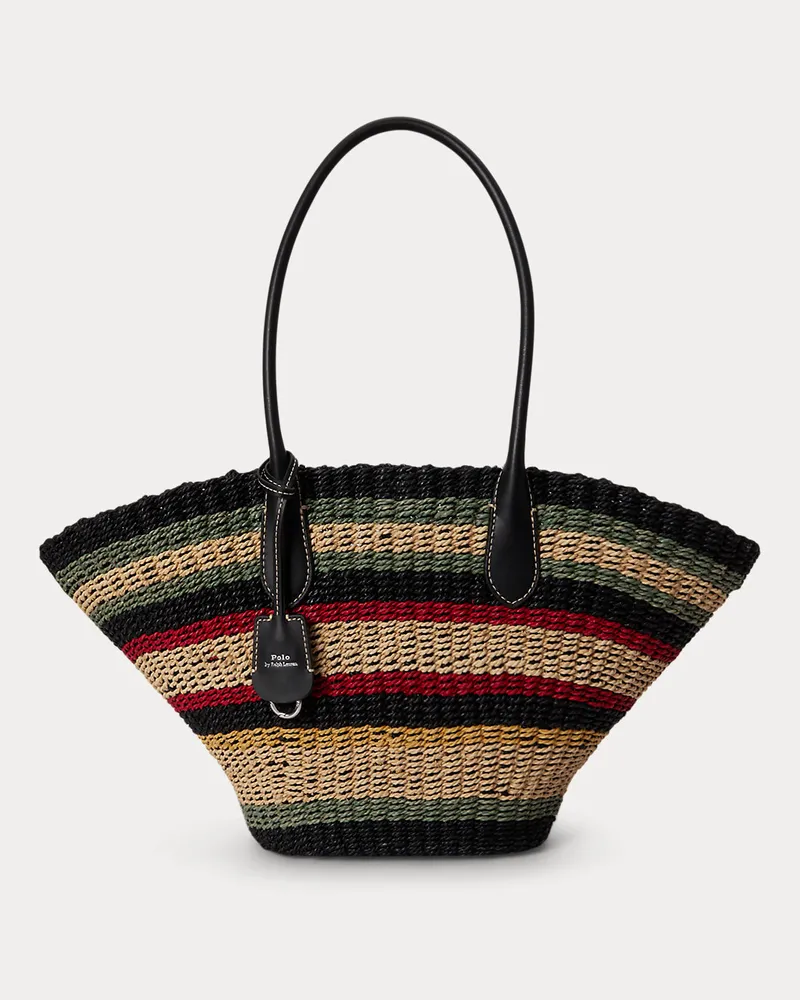 Ralph Lauren Korbtragetasche Bellport aus Bast Multi