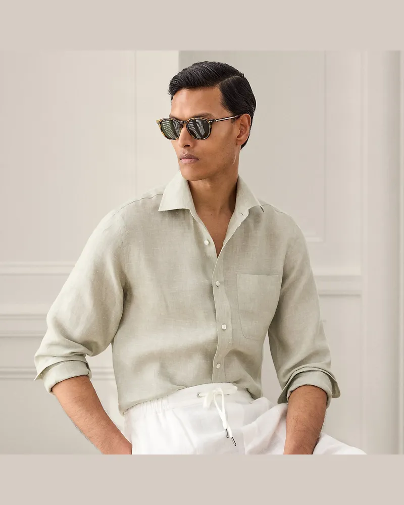Ralph Lauren Hemd aus Leinenchambray Green