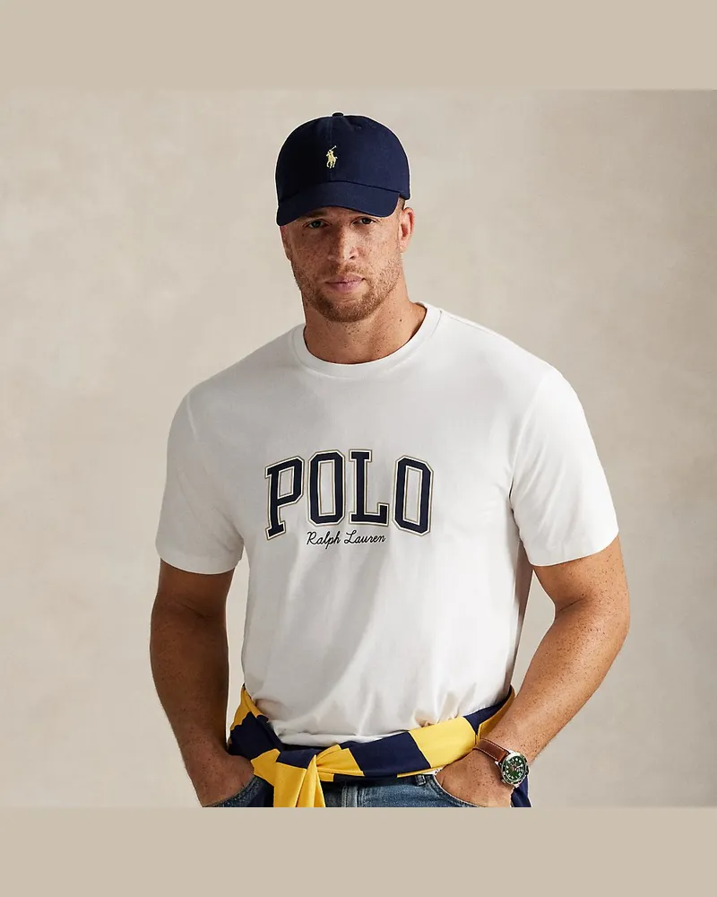 Ralph Lauren Große Größen - Jersey-T-Shirt mit Logo White