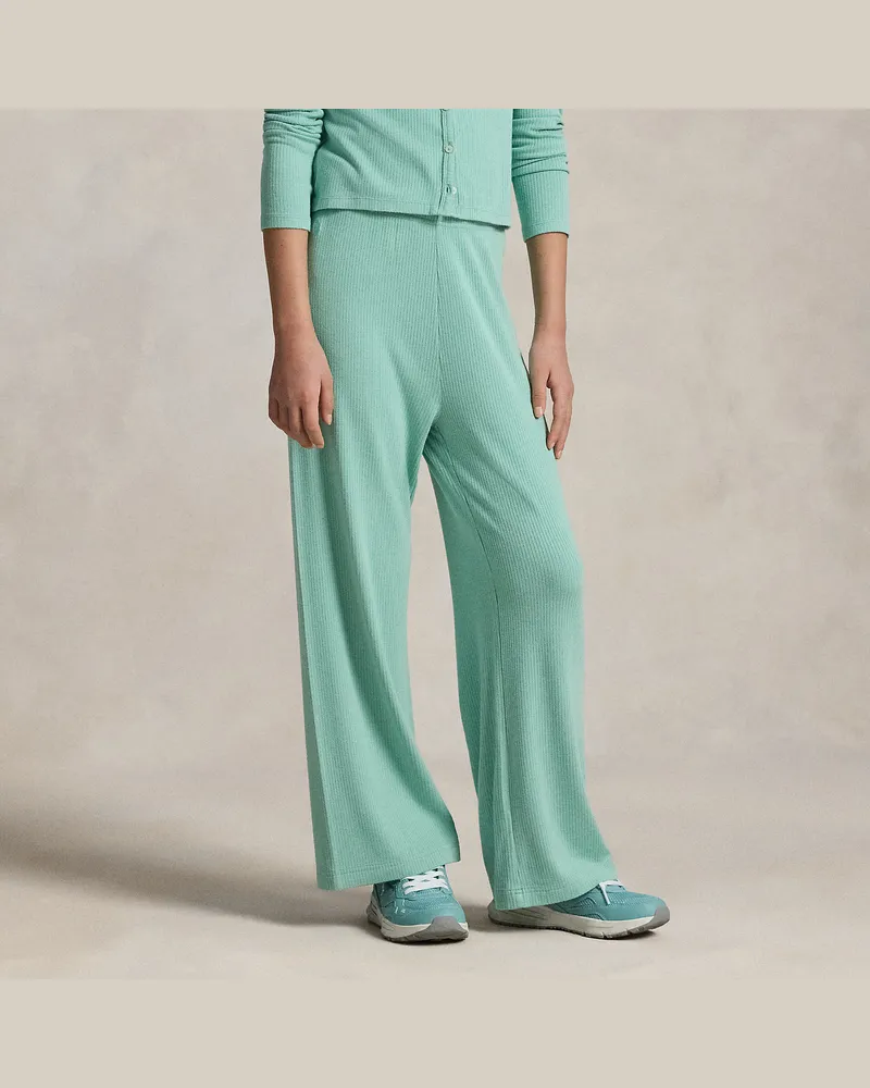 Ralph Lauren Gerippte Hose mit weitem Bein Green