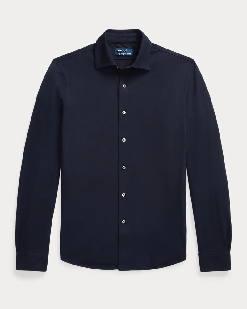 Ralph Lauren Hemd aus Micro-Piqué Blue
