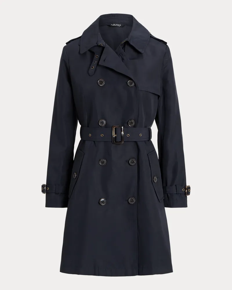Ralph Lauren Zweireihiger Trenchcoat mit Gürtel Blue