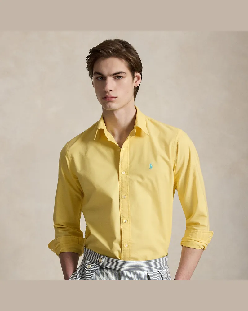 Ralph Lauren Gefärbtes Custom-Fit Oxfordhemd Yellow