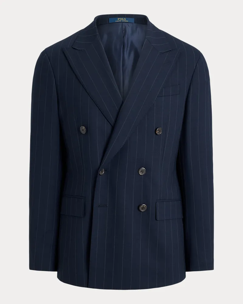 Ralph Lauren Modern-Fit gestreiftes Polo-Twillsakko Blue