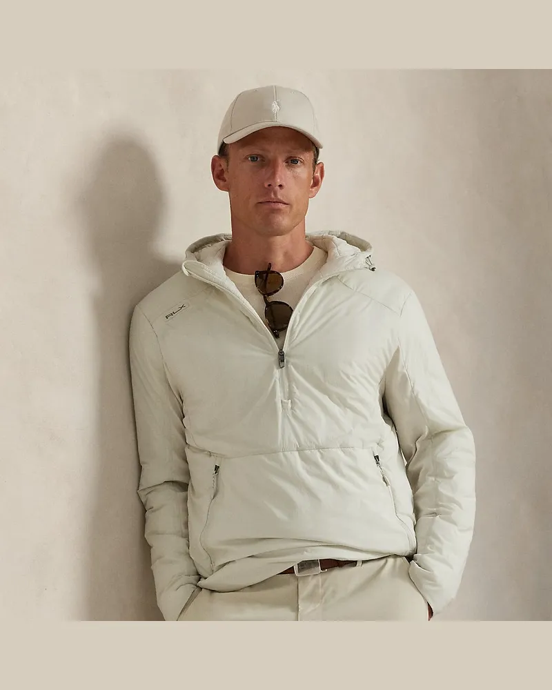 Ralph Lauren Kapuzenjacke mit halbem Reißverschluss White