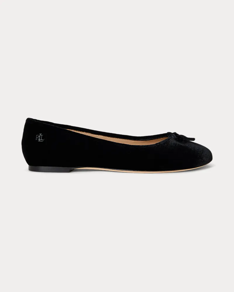Ralph Lauren Ballerina Jayna III aus Samt Black