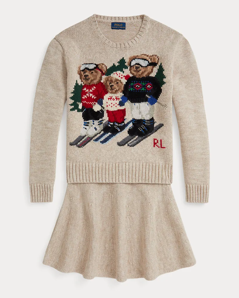 Ralph Lauren Pullover mit Polo Bear und Rock Natural