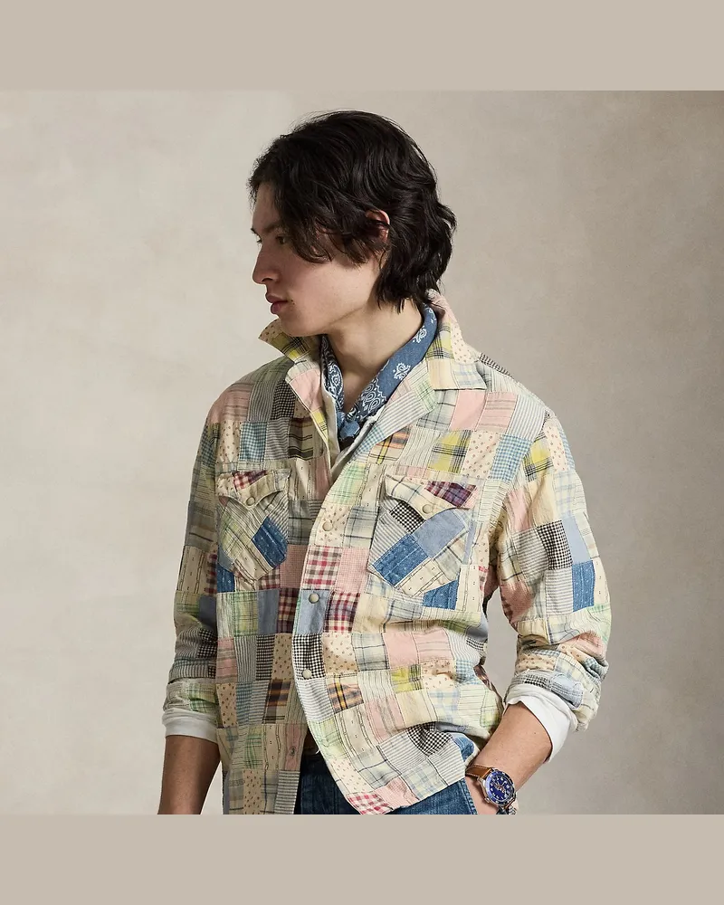 Ralph Lauren Classic-Fit Patchwork-Hemd Multi