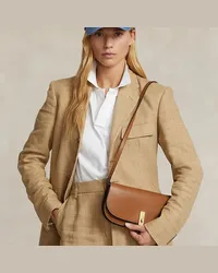 Ralph Lauren Mittelgroße Clutch Polo ID aus Leder Tan