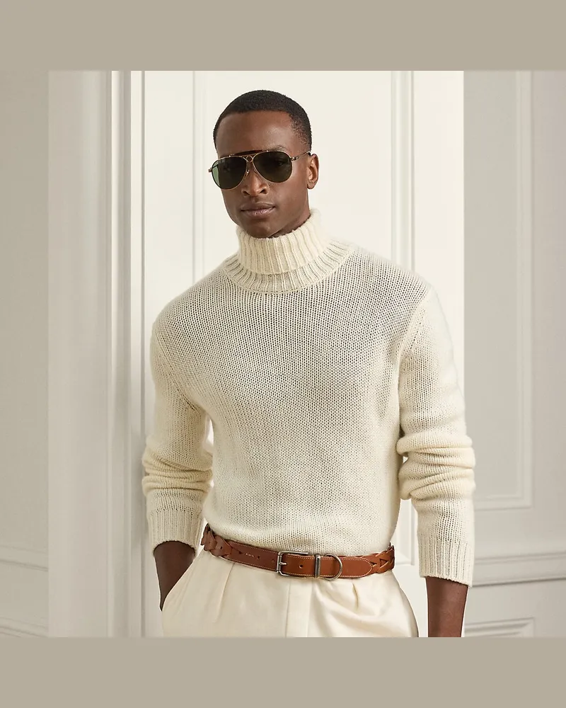 Ralph Lauren Rollkragenpullover aus Kaschmir Cream