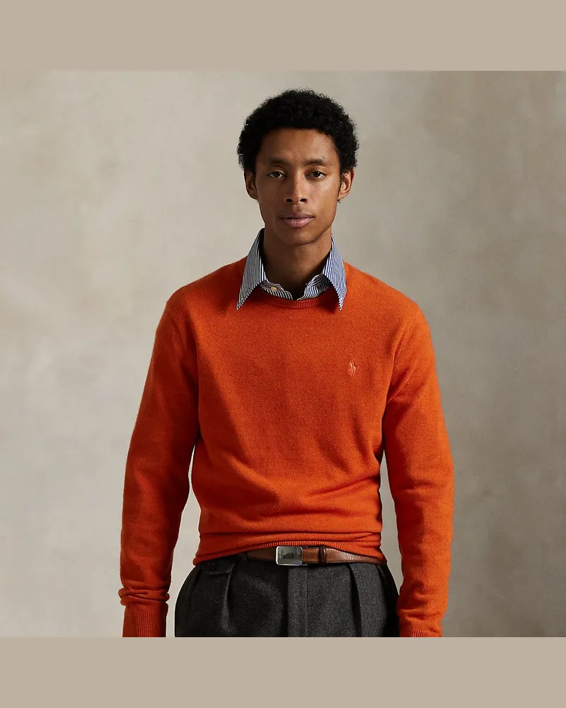 Ralph Lauren Wollpullover mit Rundhalsausschnitt Orange