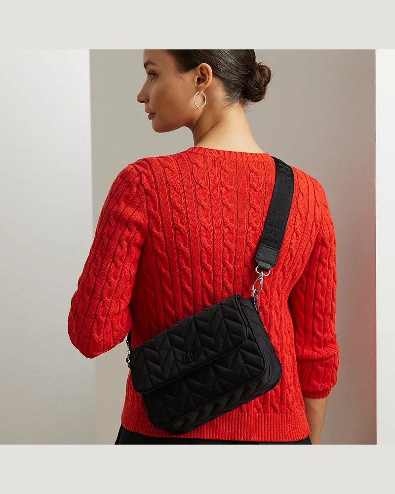 Ralph Lauren Mittlegroße Umhängetasche Stevie Black