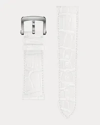 Ralph Lauren Uhrenarmband aus Alligatorleder White