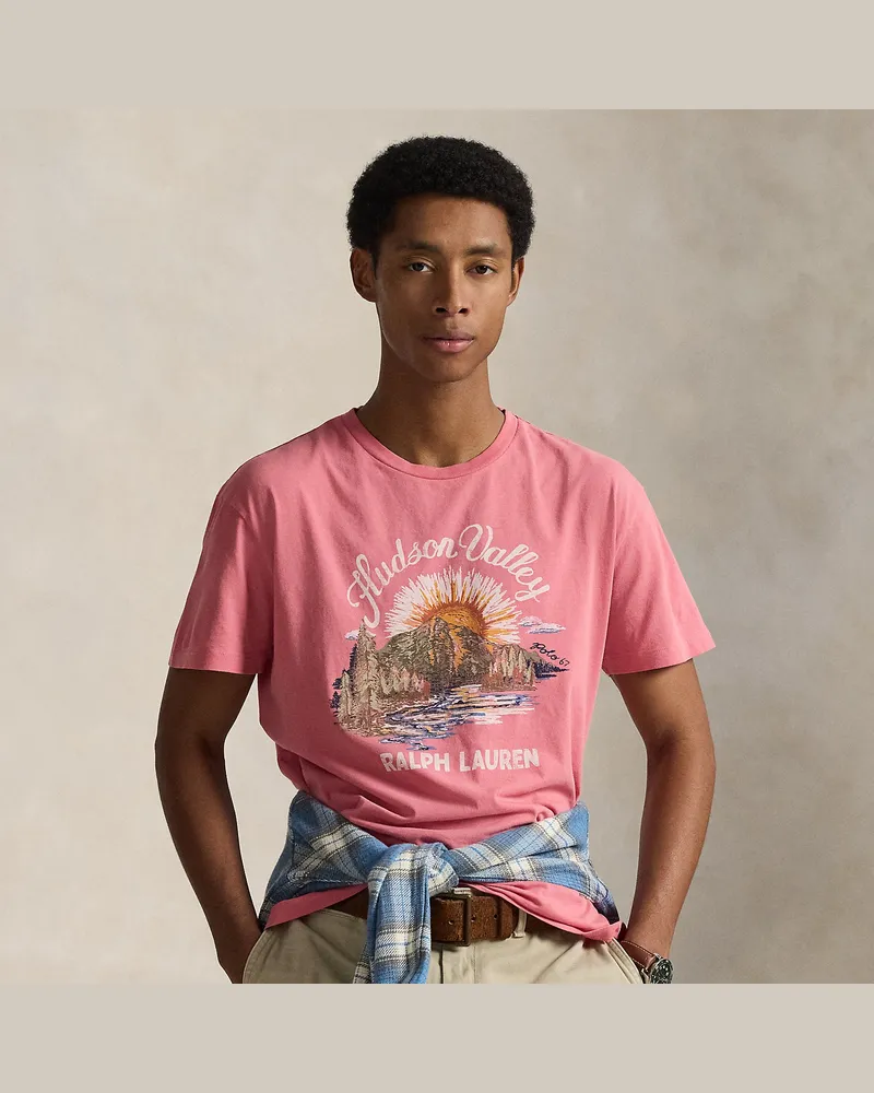 Ralph Lauren Classic-Fit T-Shirt aus Jersey mit Grafik Red