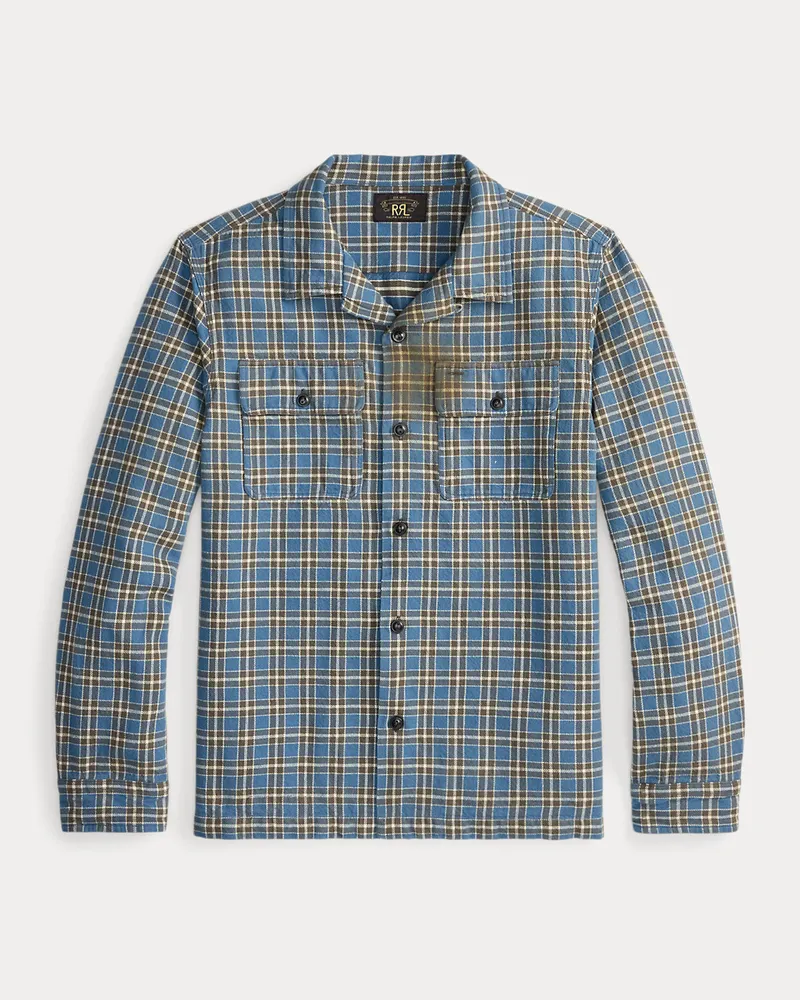 Ralph Lauren Kariertes Freizeit-Kurzarmhemd Blue