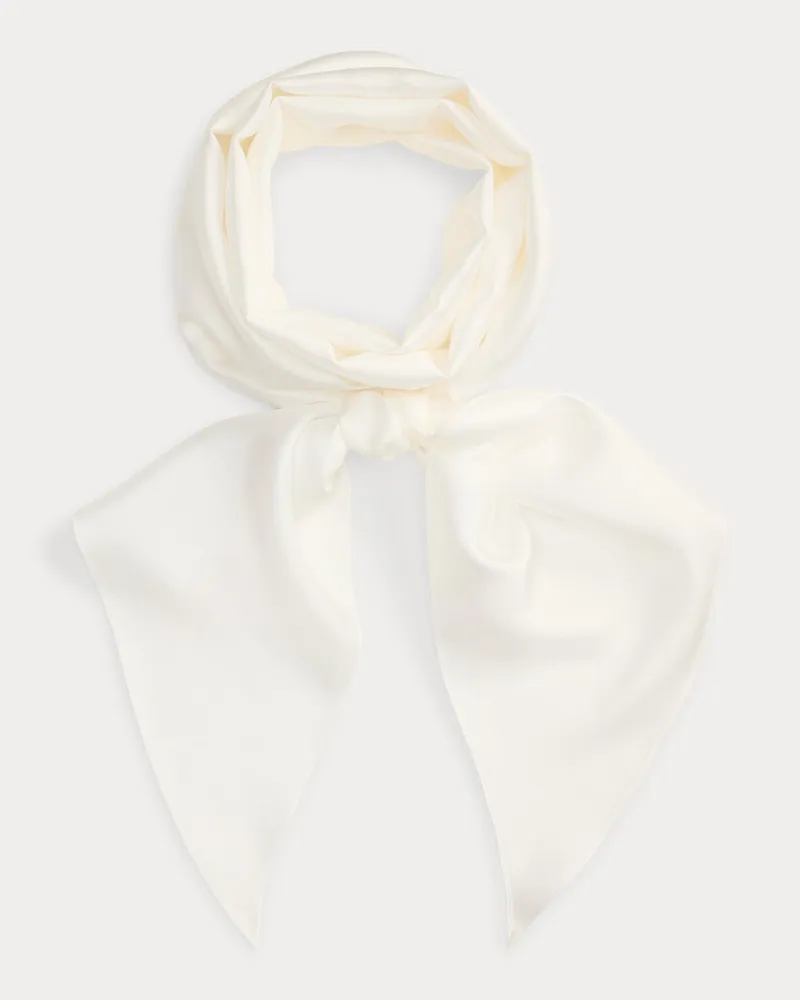 Ralph Lauren Seidentwill-Halstuch für Herren White