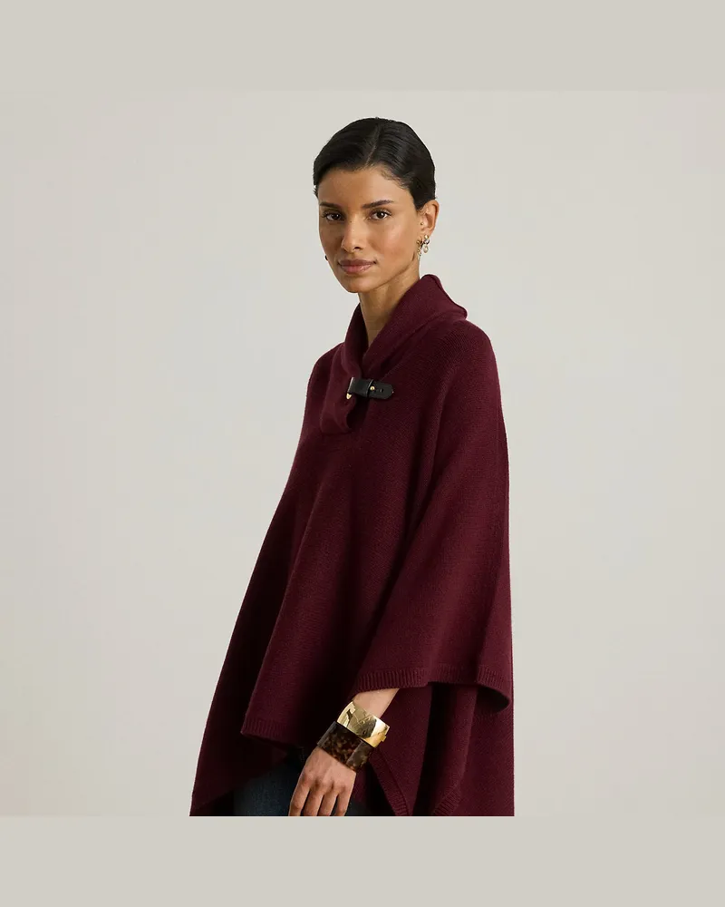 Ralph Lauren Pullover-Poncho mit Schnallenverzierung Red