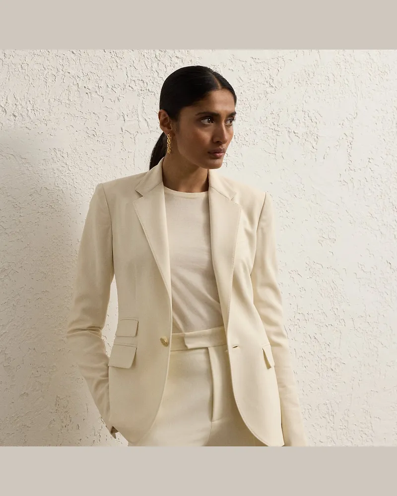 Ralph Lauren Jacke Parker aus Wollcrêpe Cream