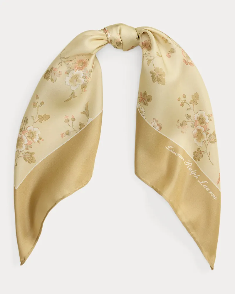 Ralph Lauren Seidentuch mit Blumenmuster Brown