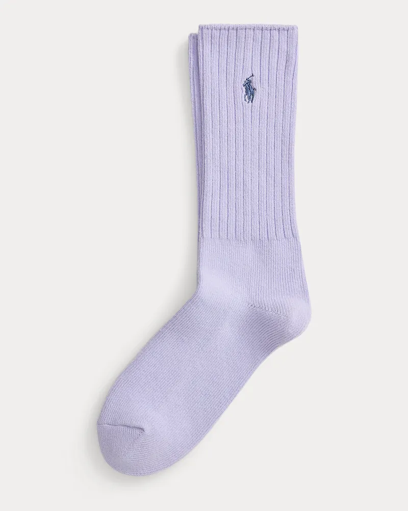 Ralph Lauren Crew-Socken mit charakteristischem Pony Purple