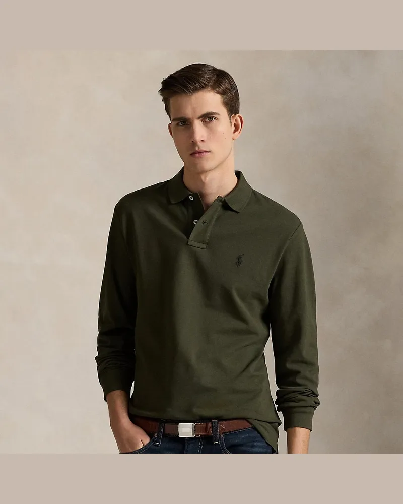 Ralph Lauren Custom-Slim-Fit Piqué-Poloshirt Green
