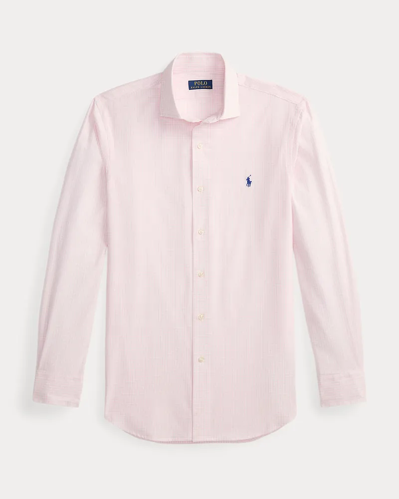 Ralph Lauren Custom-Fit Karo-Popelinehemd White