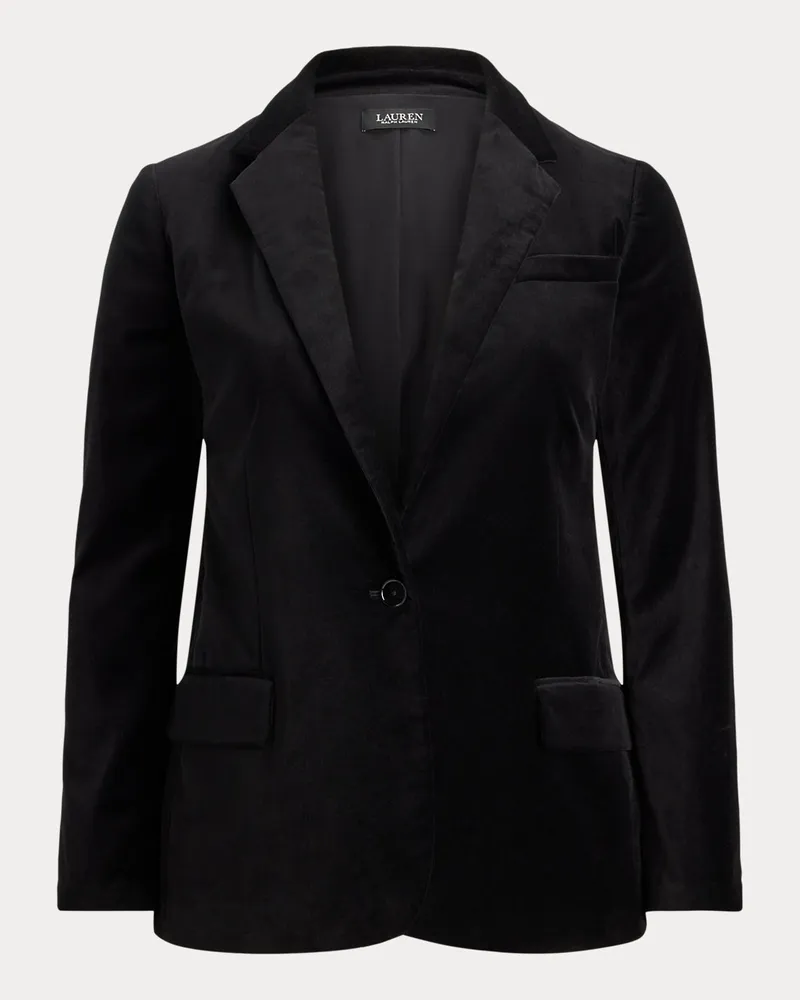 Ralph Lauren Plus Größen - Blazer aus Stretchsamt Black