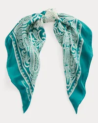 Ralph Lauren Paisley-Bandana aus Seidentwill Blue