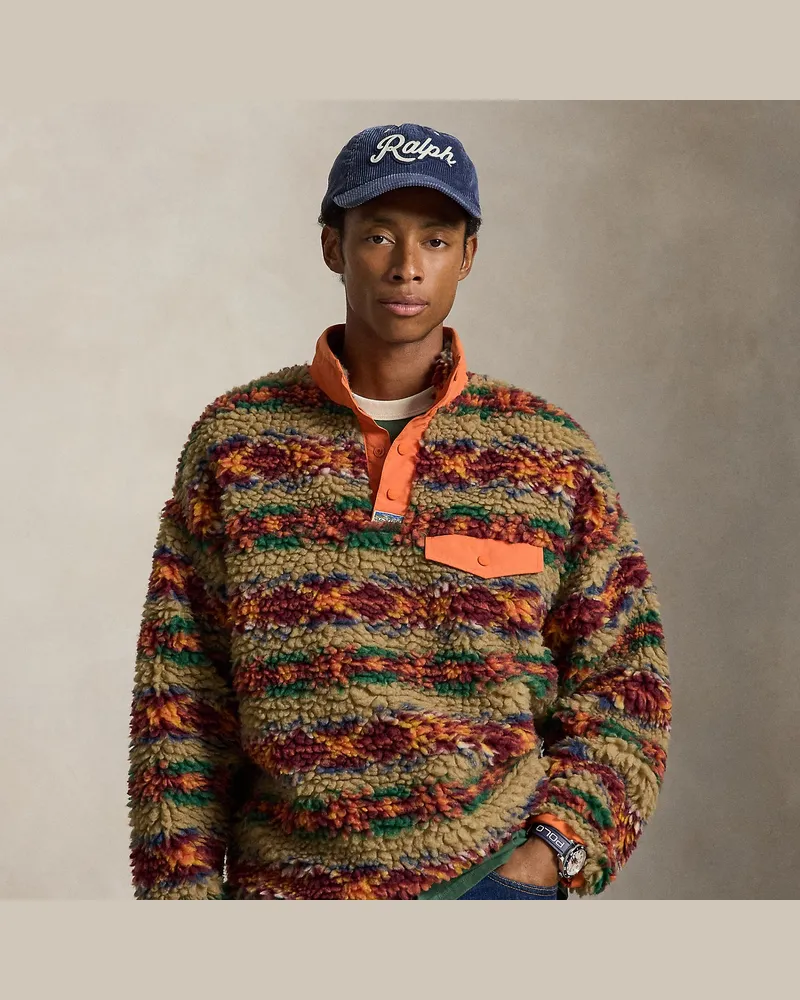 Ralph Lauren Hochfloriger Relaxed-Fit Fleecepullover Red