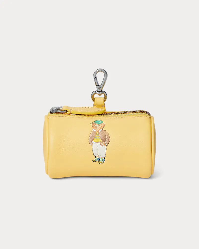Ralph Lauren Zylinderförmige Geldbörse mit Polo Bear Yellow
