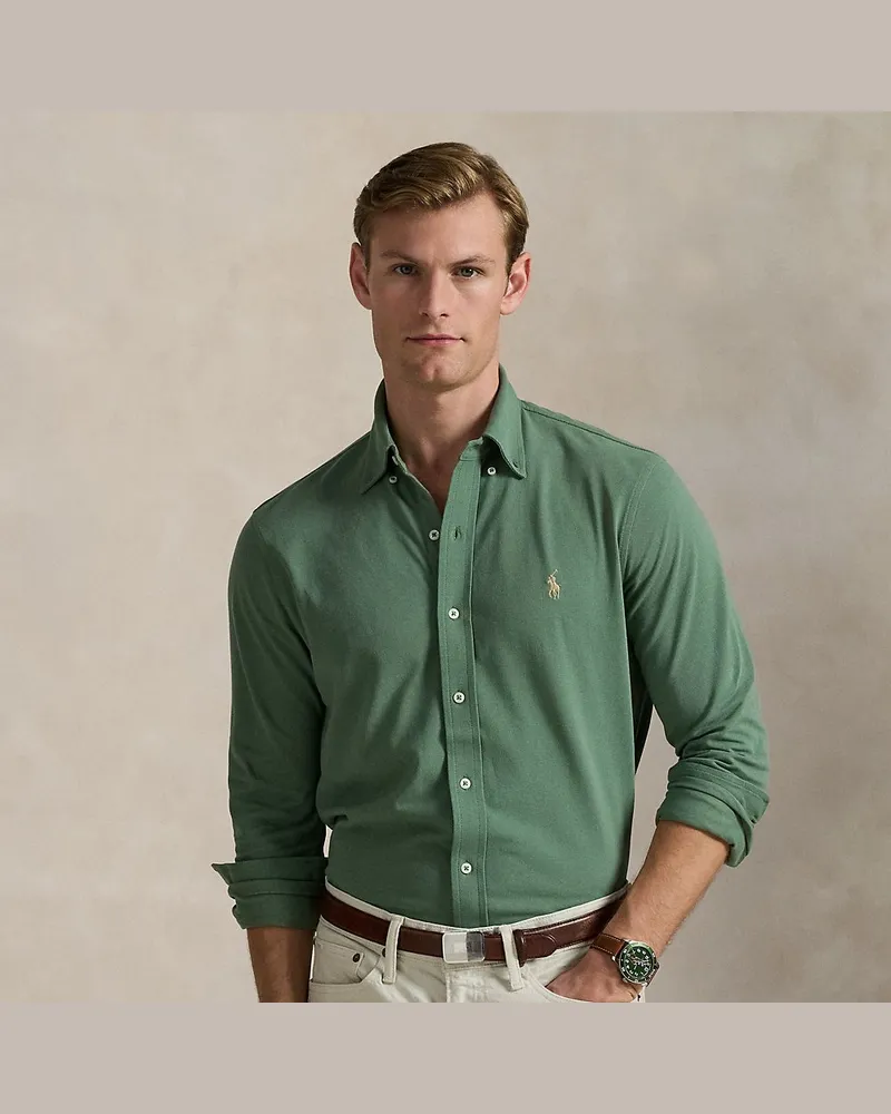 Ralph Lauren Featherweight Piqué-Hemd Green