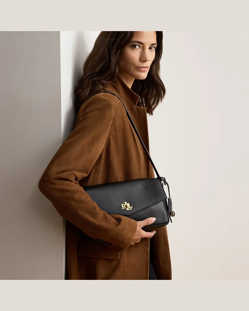 Ralph Lauren Schultertasche Farrah aus Nappaleder Black