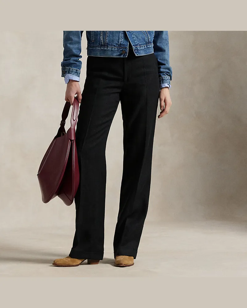 Ralph Lauren Relaxed-Straight-Fit Leinenhose Black