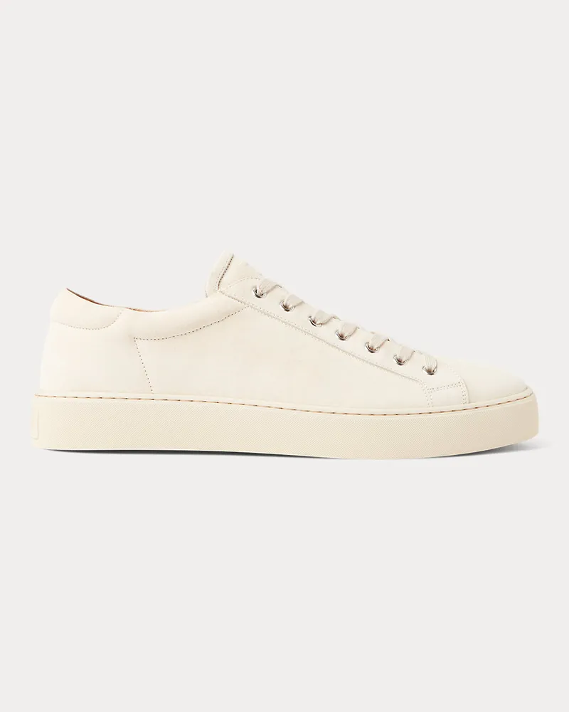 Ralph Lauren Sneaker Severn aus Kalbswildleder Cream