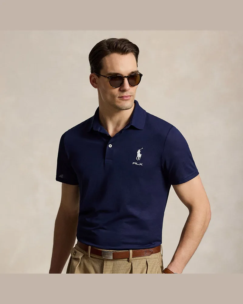 Ralph Lauren Tailored-Fit Performance-Poloshirt Blue