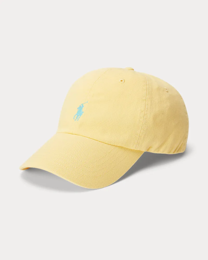Ralph Lauren Klassische Baumwollchino-Baseballkappe Yellow