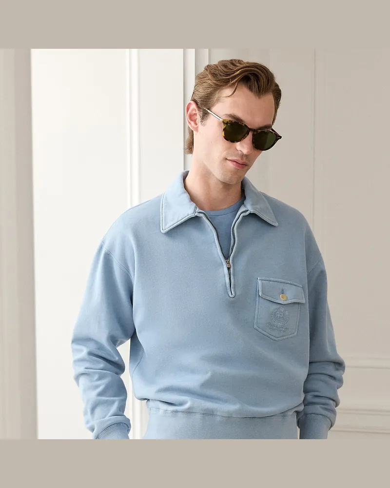 Ralph Lauren Sweatshirt aus Baumwoll-Kaschmir-Fleece Blue