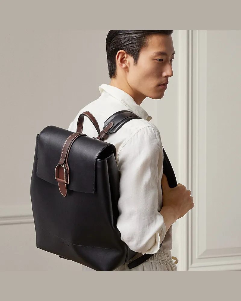 Ralph Lauren Kalbslederrucksack Voyager Black