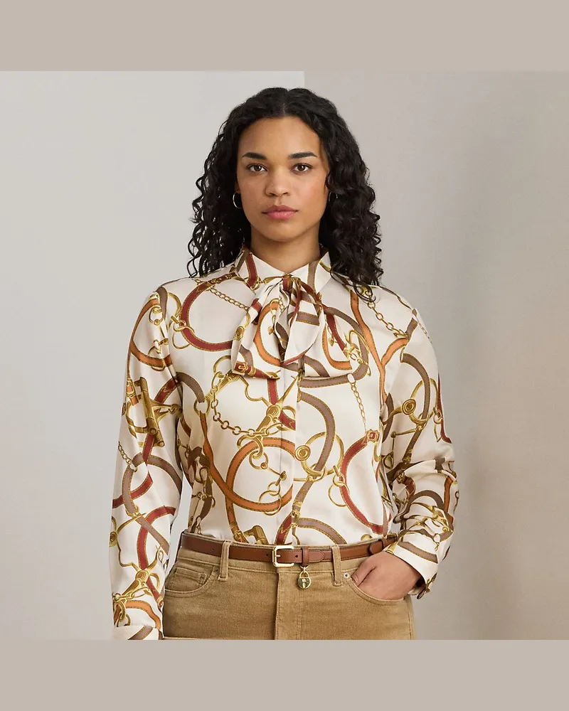 Ralph Lauren Plus Größen - Classic-Fit Twillhemd mit Bindedetail White