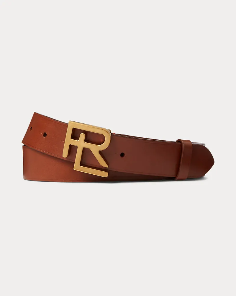 Ralph Lauren RL-Gürtel aus Vachetteleder Tan