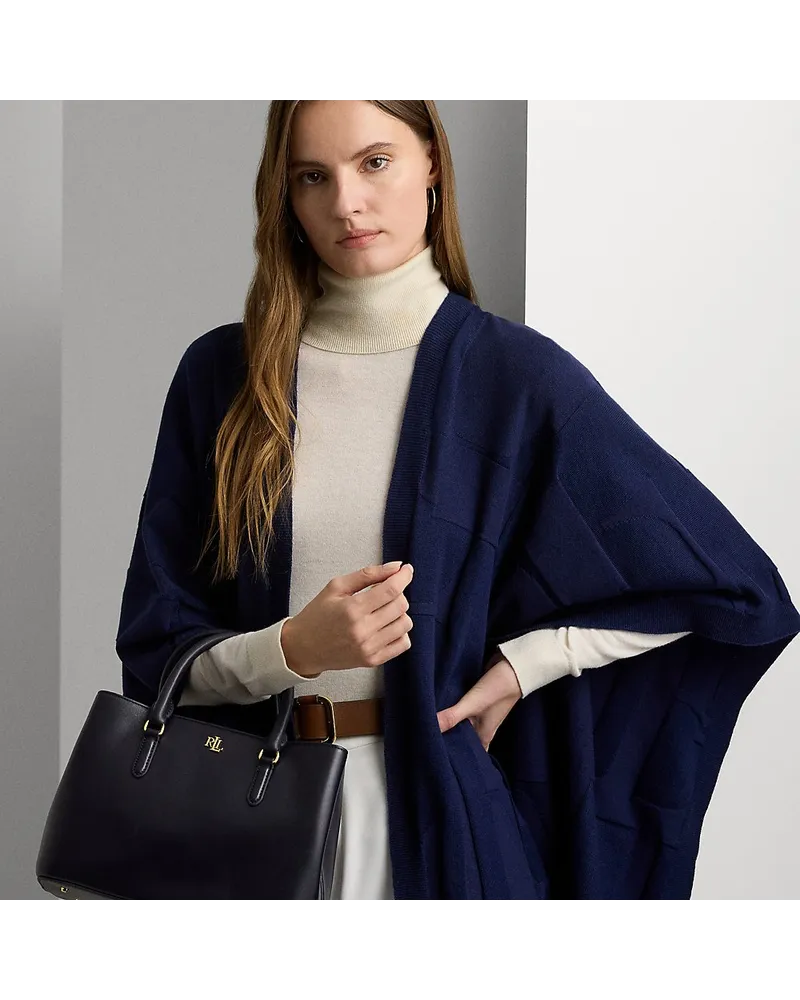 Ralph Lauren Kleine Umhängetasche Marcy aus Leder Blue